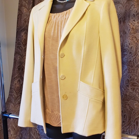 Zenobia Cream Virgin Wool Angora Blazer / Jacket - Picture 2 of 7